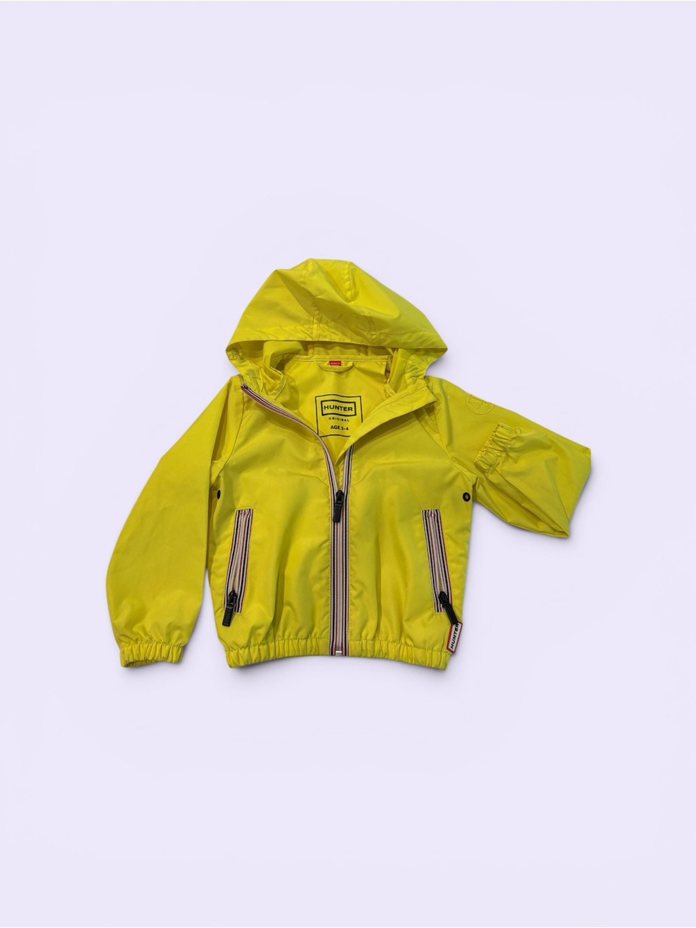 Hunter Yellow Kids' Hooded Rain Jacket